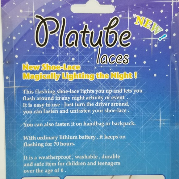 NOS Platube Shoe Laces Light Up Flashing - Picture 5 of 9